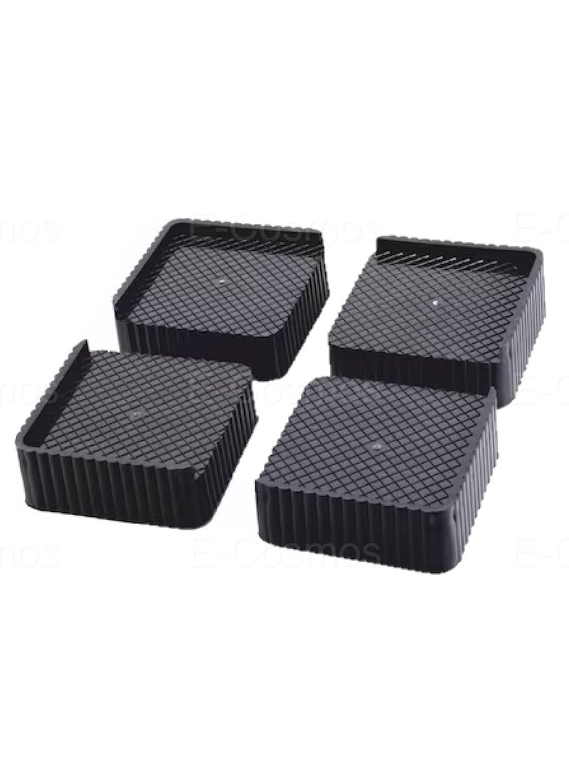 E-COSMOS Store E-COSMOS® Refrigerator Stand, Washing Machine Stand, Furniture Base Stand, Fridge Stand for Single Door and Double Door (Black) (Square) - Image 1